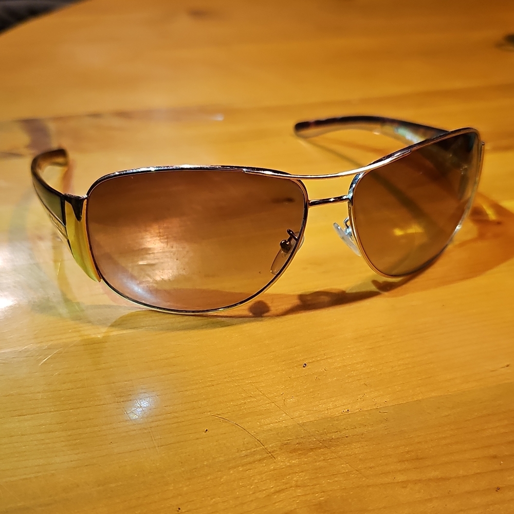 Prada Sunglasses, Gold Frames